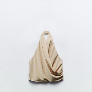 Elegant Cream Halter Top